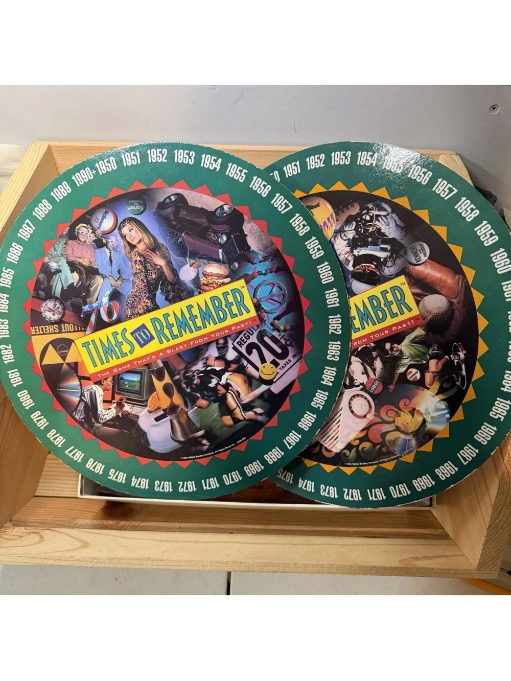 Times To Remember Board Game Party Milton Bradley Made In USA Used Vintage 1991